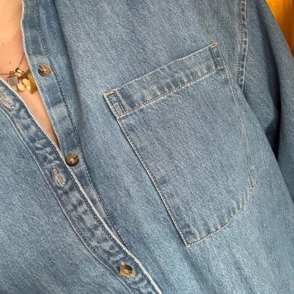 Old Navy Blue Button Down Shirt - Picture 4 of 10